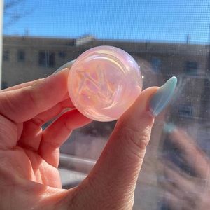 High Quality Aura Rose Quartz Sphere- NEW !